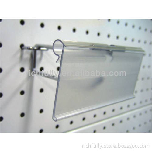 Plastic price tags holder for supermarket shelves
